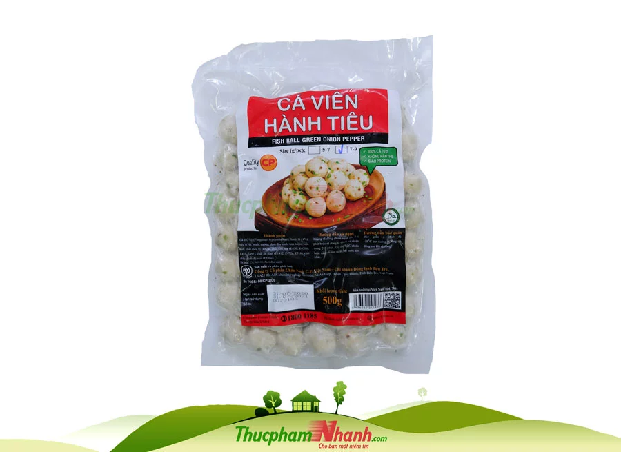 Cá viên hành tiêu CP Gói 500g