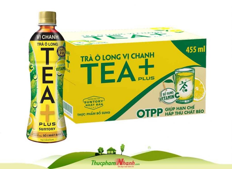 Tra O Long Tea Plus Vi Chanh Chai 455ml (1)