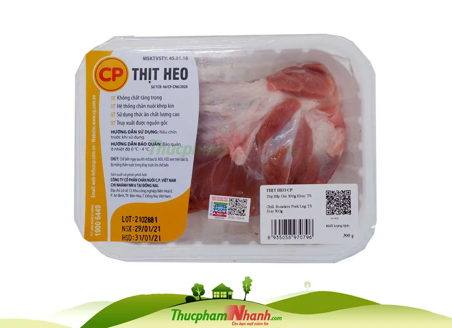 Thịt bắp giò heo trước CP