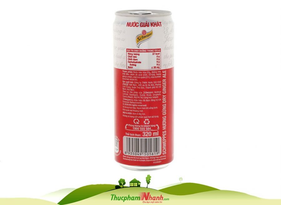 Nuoc Soda Co Gas Ginger Ale Schweppes Thung 24 Lon (2)